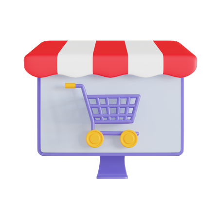 Online Shopping  3D Icon