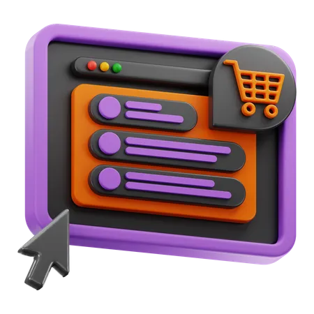 Online Shopping  3D Icon