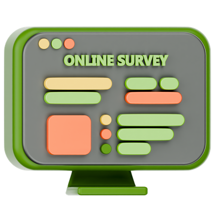 Online Survey  3D Icon