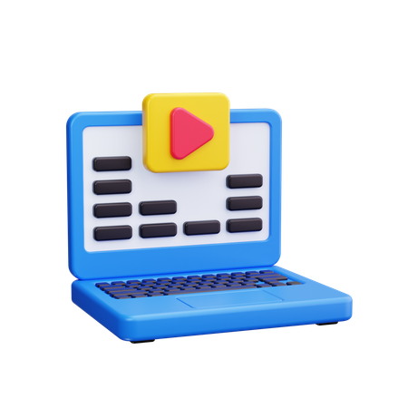 Online-Video  3D Icon