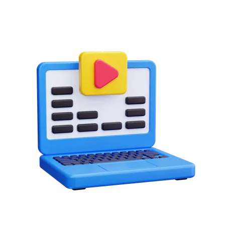 Online-Video  3D Icon