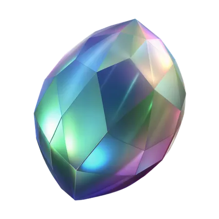 Opal Gemstone  3D Icon