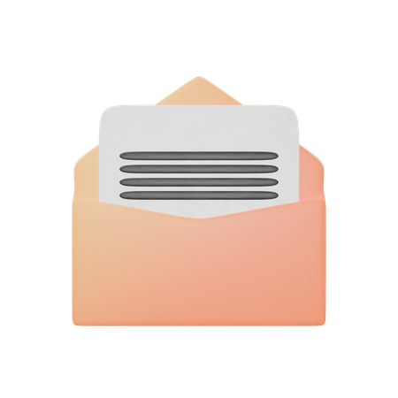 Open Email  3D Icon