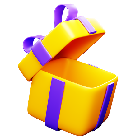 Open Gift Box  3D Icon