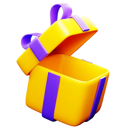 Open Gift Box  3D Icon