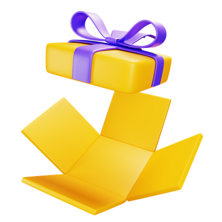 Open Gift Box  3D Icon