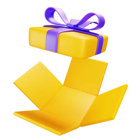 Open Gift Box  3D Icon