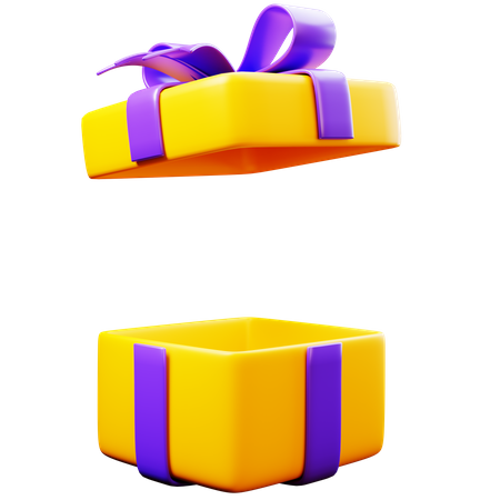 Open Gift Box  3D Icon