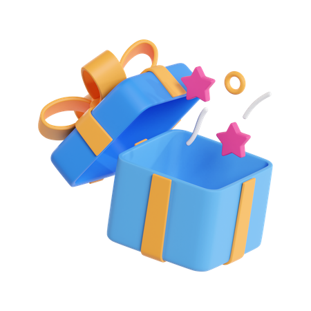 Open Gift Box  3D Icon