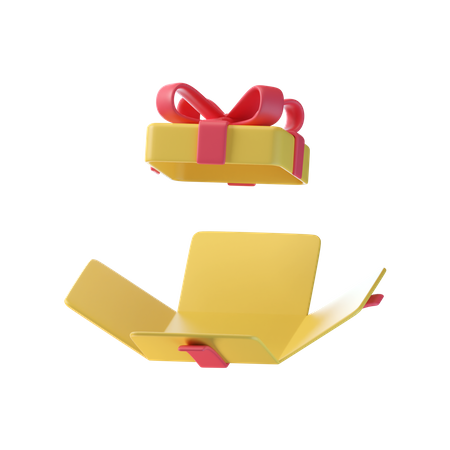 Open Gift Box  3D Icon