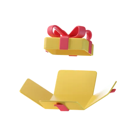 Open Gift Box  3D Icon