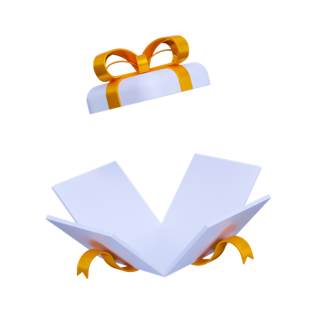 Open Gift Box  3D Illustration