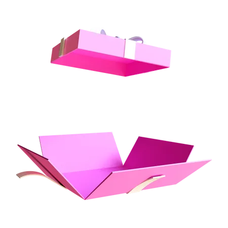 Open Gift Box  3D Illustration