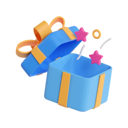 Open Gift Box  3D Icon