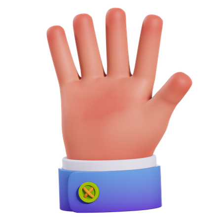 Open Hand Gesture  3D Illustration