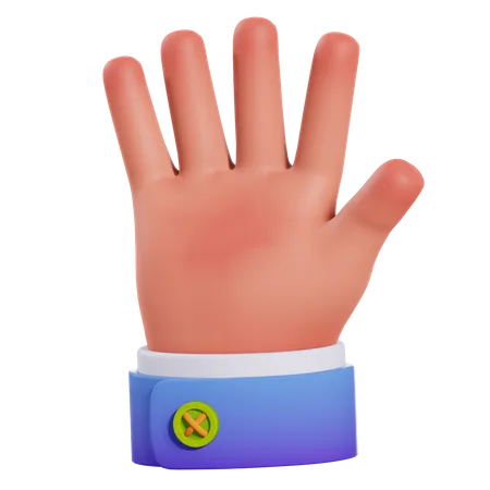 Open Hand Gesture  3D Illustration