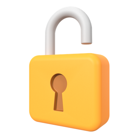 Open Lock  3D Icon