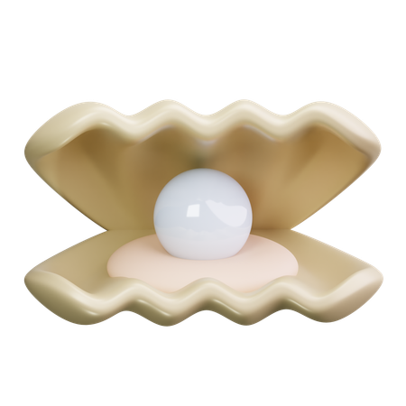 Open Oyster Pearl  3D Icon