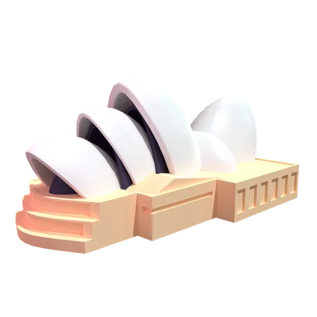 Opera house  3D Illustration