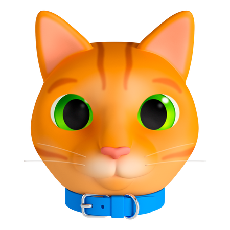 Orange Cat  3D Illustration