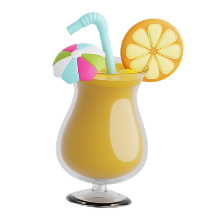 Orange Drink  3D Icon