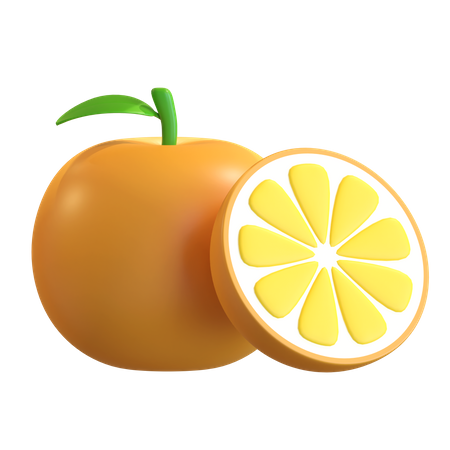 Orangenfrucht  3D Illustration