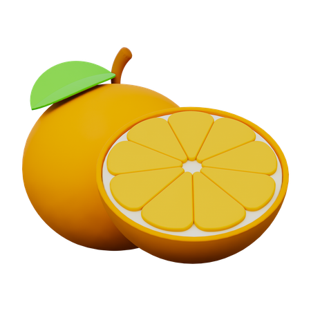 Orange Fruit  3D Icon