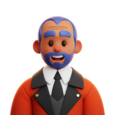 ORANGE SUIT MAN  3D Icon