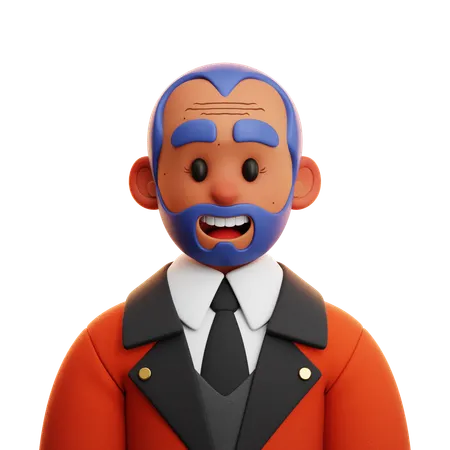 ORANGE SUIT MAN  3D Icon