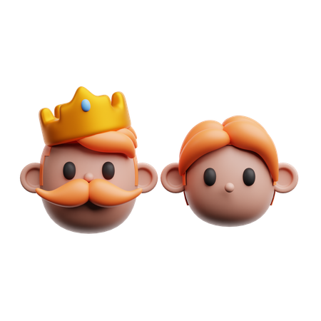 Padre e hijo  3D Icon