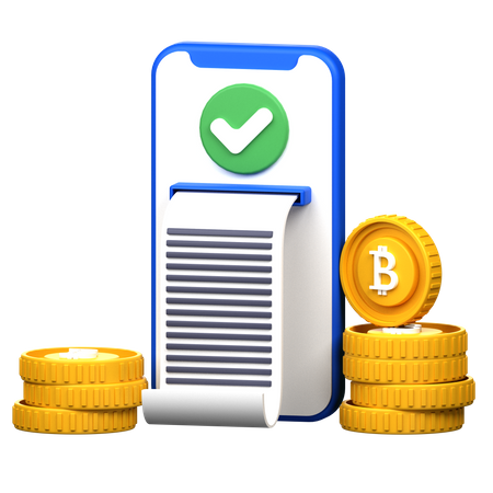 Pagamento em bitcoin  3D Icon