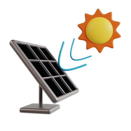 Painel solar e energia solar renovável  3D Icon