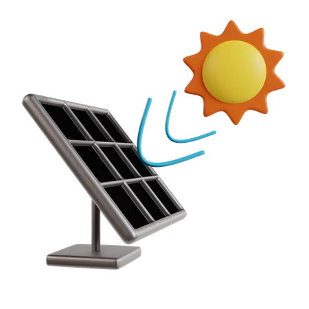 Painel solar e energia solar renovável  3D Icon