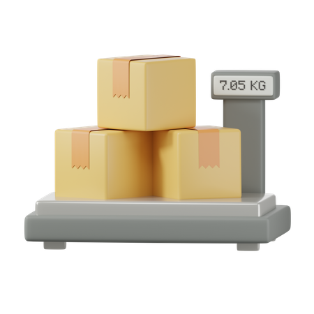 Paketgewicht  3D Icon