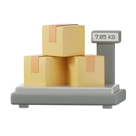 Paketgewicht  3D Icon