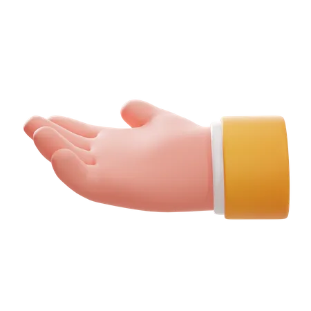 Palm Up Hand Gesture  3D Icon