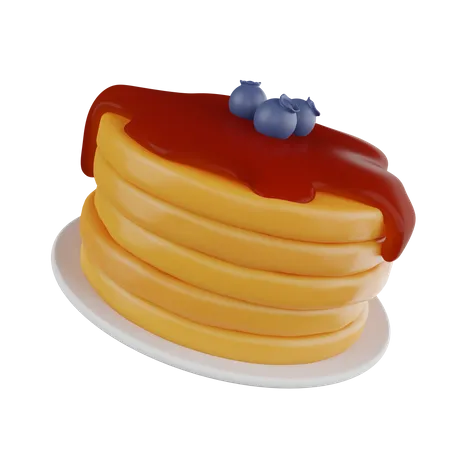 Pancake  3D Icon