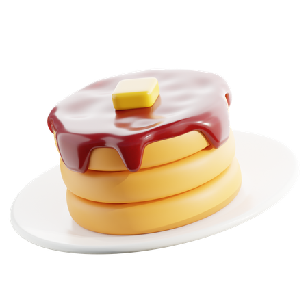 Pancake  3D Icon