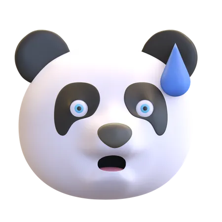 Panic panda  3D Emoji