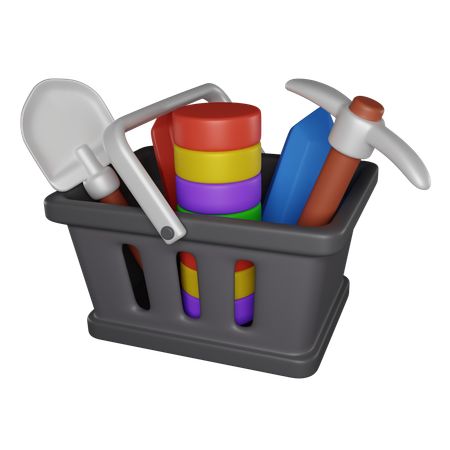 Outils de panier d'achat  3D Icon