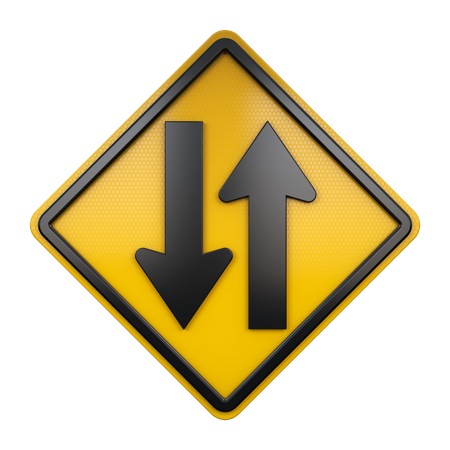 Panneau de signalisation bidirectionnel  3D Icon