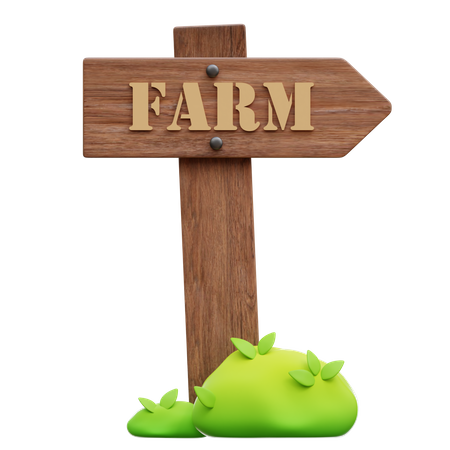 Panneau de ferme  3D Icon