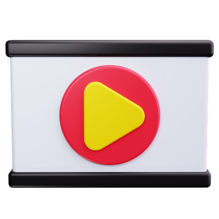 Pantalla de cine  3D Icon