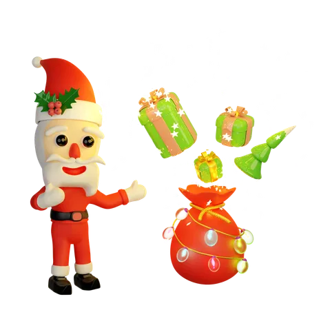 Papai Noel  3D Illustration