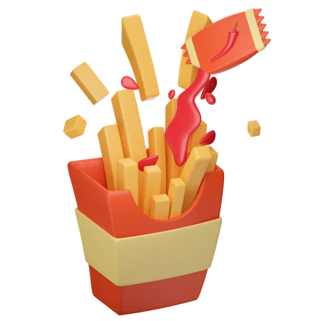 Papas fritas  3D Icon