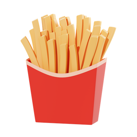 Papas fritas  3D Illustration