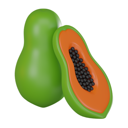 Papaya  3D Icon