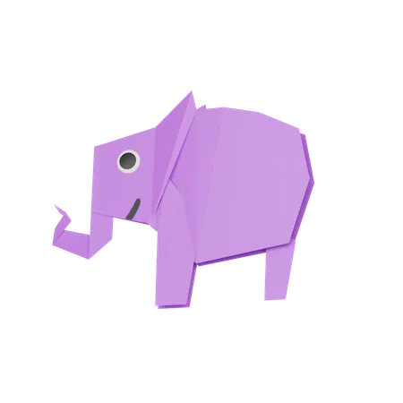 Paper Elephent  3D Icon