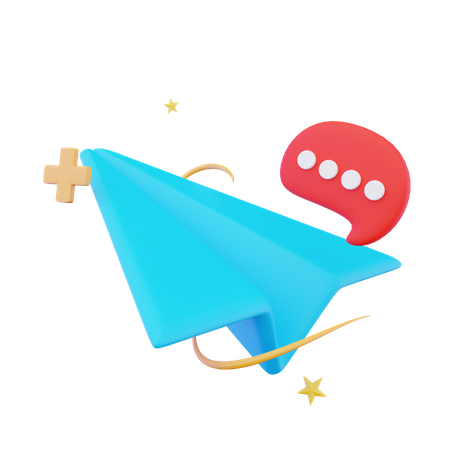 Paper Plane  3D Icon