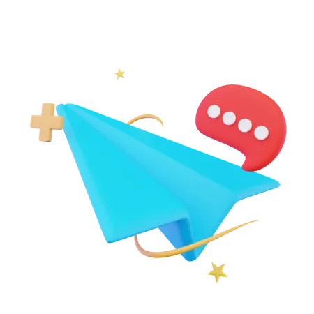 Paper Plane  3D Icon